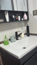 法梵仕浴室柜洗脸手盆柜组合洗漱台洗手台池卫浴台【陶瓷一体盆】 B款智能镜轻奢灰70cm 实拍图