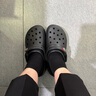 卡骆驰crocs经典云朵老爹鞋洞洞鞋时尚百搭女鞋拖鞋一脚蹬|206750 黑色-001(含智必星) 35 (220mm) 实拍图