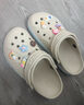 卡骆驰crocs洞洞鞋贝雅卡骆班轻便耐磨一脚蹬休闲鞋|205089 冬日白/彩色-1LI 40 (250mm) 实拍图