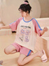 浪莎睡衣女夏天两件套装大码短袖短裤薄款纯棉家居服 软萌小熊 XL 实拍图