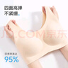 猫人（MiiOW）背心式文胸女士内衣女无痕无钢圈收副乳聚拢胸罩无尺码文胸 宽肩带-柔粉色（文胸+内裤） 均码 -纤细版(建议80-120斤） 实拍图