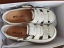 百丽（Belle）编织风罗马凉鞋商场款真皮透气休闲鞋D5H1DBK5 米色 35 (225mm) 实拍图