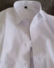 佐马仕 短袖衬衫男士衬衣商务休闲大码职业装工装夏季免烫修身工作服 WD2655纯白色短袖(无口袋) 43/4XL（160-170斤） 实拍图