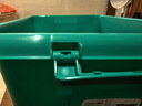 茶花塑料衣物收纳箱棉被整理箱58L 绿色 3个装 带轮 实拍图