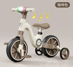 飞鸽儿童平衡车三轮车脚踏车宝宝儿童自行车溜溜车2-6岁多功能带音乐 咖啡色【多功能三合一】 实拍图