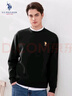 U.S. POLO ASSN.卫衣男春秋季新款圆领运动休闲服外套保罗男士t恤上衣服黑4XL 实拍图