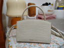 CHARLES&KEITH鳄鱼纹凯莉包手提斜挎婚包包女包生日礼物CK2-50270880-1 Ivory象牙色 S 实拍图