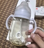 好孩子（gb）吸管奶瓶 大宝宝一岁以上3-6岁PPSU耐摔宽口径大容量带手柄直饮杯 【直通直饮吸嘴】藕粉色-慎选不防喷 PPSU 240ml（小奶量适用） 实拍图