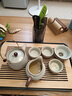 琦轩源米黄汝窑功夫茶具套装陶瓷茶壶盖碗茶杯茶盘轻奢高档家用喝茶中式 实拍图