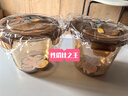 欣美雅（xinmeiya）可微波玻璃汤碗上班族带饭便当盒保鲜盒冰箱大容量汤盒耐高温汤罐 【双只装】琥珀色汤碗750毫升 实拍图