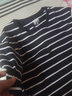 森马（Semir）短袖T恤男夏季时尚经典条纹圆领上衣日常简约装修身 黑白色调00391 180/96A/XL 实拍图