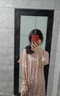 棉绸睡裙女夏薄款2025新款睡衣韩版甜美少女网红家居外穿裙子QM 粉底碎花2301 均码 (90-140斤内穿) 实拍图