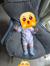 【哈衣两件装】新生婴儿儿连体衣春秋套装衣服初生宝宝无骨哈衣 2件-春秋直襟(紫葡萄+紫绣标) 73cm （16-18斤以内） 实拍图