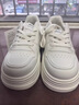 森馬小白鞋女2025冬季新款百搭超火休闲厚底增高运动学生皮面白色板鞋 米白 38 实拍图