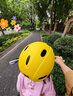 SUNRIMOON森瑞梦儿童头盔3-6-12岁自行车男女孩夏季滑板车学生骑行安全帽 蜜橙黄 基础款 实拍图