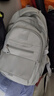 匡睿高颜值书包初中生女大容量高中大学生小众双肩包简约旅行电脑背包 灰色（带面包片挂件+1枚小吊坠） 实拍图