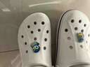 卡骆驰crocs洞洞鞋贝雅卡骆班轻便耐磨一脚蹬休闲鞋|205089 白/深蓝-126 36 /37(220mm) 实拍图