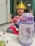 迪士尼儿童保温杯男女孩上学专用幼儿园双饮水杯小学生吸管水壶 艾莎保温杯6650款（560毫升） 实拍图