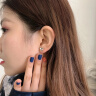 BJYLS999足银四叶草耳钉女士养耳洞纯银耳环耳饰生日礼物送女朋友老婆 999足银耳钉一对+精美礼盒 实拍图