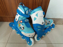 米高轮滑鞋儿童溜冰鞋直排轮可调尺码透气培训初级教学生用旱冰鞋MI0 蓝色 OC1 M (推荐鞋码31-34内长20-22.5cm) 实拍图