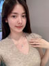 中国黄金（CHINA GOLD）蓝桉与鸟银项链女生轻奢月光石吊坠高级618送女朋友生日礼物实用 【刻字+贺卡】蓝桉与鸟项链【品牌礼盒】 实拍图
