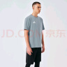 阿迪达斯 （adidas）t恤男夏季运动透气轻薄宽松棉短袖 雾霾蓝/白 M  实拍图
