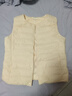 雪中飞经典新款基础舒适轻薄羽绒便捷短款保暖羽绒小马甲轻盈便携舒适 黎蔓卡其|7202-女 L 170/92A 实拍图