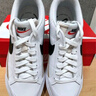 耐克NIKE休闲鞋女板鞋缓震COURT LEGACY运动鞋DM7590-104白蓝37.5 实拍图