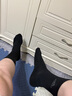 adidas三双装舒适袜子男女阿迪达斯官方   黑色/深灰   L 实拍图