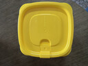 茶花（CHAHUA）保鲜盒塑料便当盒水果盒饭盒菜食品级学生餐盒密封盒冰箱收纳盒 【黄色】 3件套 460ml 实拍图