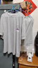南极人男士睡衣男夏季棉短袖短裤可外穿休闲宽松家居服小鹿烟雾灰4XL 实拍图