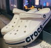 卡骆驰crocs洞洞鞋贝雅卡骆班轻便耐磨一脚蹬休闲鞋|205089 白/深蓝-126 37 /38(230mm) 实拍图