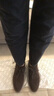 他她（TATA）男士靴耐磨舒适复古时尚沙漠靴加绒皮翻毛男靴休闲皮鞋VVX03DD2 啡色 44 实拍图