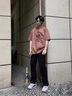 杉努（SHANNU）冰丝裤子夏季男拖地垂坠西装裤男士宽松薄款凉感直筒裤休闲长裤子 2028XK黑色【长裤】 XL （约120-145斤可穿） 实拍图