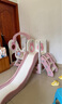 HERO THRIVE儿童滑滑梯室内0-4岁家庭版小滑梯秋千组合攀爬架婴儿玩具1-3岁 粉白-滑梯秋千+球筐+音乐 实拍图
