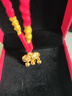 中国黄金（CHINA GOLD）平安锁黄金项链男女足金吊坠长命锁挂坠情人节送生日礼物婴儿宝宝 平安锁吊坠【红绳】约0.9g 实拍图