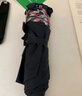 天堂 加大雨伞三折 晴雨两用商务伞经典格纹10骨大雨伞男女 黑色 实拍图