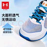 安德玛（Under Armour）儿童运动鞋耐磨防滑低帮跑鞋男中大童鞋2421202 白/蓝 36码  实拍图
