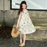 女童碎花连衣裙夏季2025新款儿童洋气时髦背心裙子女孩夏装沙滩裙 碎花连衣裙【送帽子】 150 实拍图