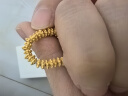 御邪黄金999足金齿轮隔片转运珠串珠手绳搭配diy配饰男女款 3.5mm齿轮珠:约0.165g（五颗） 实拍图