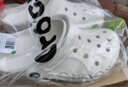 卡骆驰crocs洞洞鞋贝雅男鞋女鞋轻便耐磨一脚蹬拖鞋休闲鞋|10126 白-100 37 /38(230mm) 实拍图