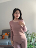 猫人（MiiOW）保暖内衣女 超柔亲肤加绒加厚 修身女士秋衣秋裤套装 美体线衣线 浅紫【第3代超柔密绒】 XL 120-140斤 实拍图