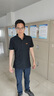 蓝之旺 工作服定制印字印logo夏季工衣男短袖polo文化衫t恤订做4S店工装 商务款藏青色 XL 实拍图