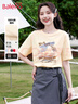 班尼路（Baleno）宽松圆领纯棉短袖T恤女2025年夏季休闲百搭上衣通勤时尚款女装 实拍图