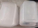 一次性餐盒带盖加厚家用饭盒便当盒长方形圆形透明外卖打包盒小包 750方形10个装 实拍图