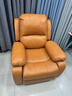 润识头等太空沙发舱单人沙发椅懒人沙发可睡觉摇摇椅功能按摩电动沙发 爱马仕橙【猫爪皮】 手动坐躺 实拍图