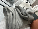 罗莱家纺 A类法兰绒毯子纯色午睡空调毯盖毯   灰色180*200cm 实拍图