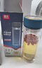富光男女士双层玻璃杯 高硼硅玻璃304茶隔水杯子 带茶隔泡茶杯500ml 实拍图