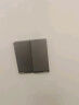 国际电工开关插座面板灰色家用86型墙壁暗装双控五孔带开关USB电源5孔插座 空白面板 实拍图
