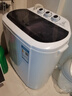 小鸭迷你洗衣机 半自动双缸桶洗衣机 母婴儿童宝宝洗衣机小型 2.5KG 黑色升级款【蓝光+240W功率+不锈钢脱水桶】 实拍图